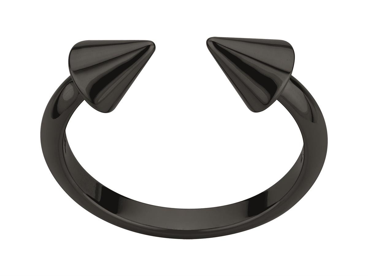 GOOIX Liebeskind Edelstahl Ring mit Kegel in schwarz EUR 59,90