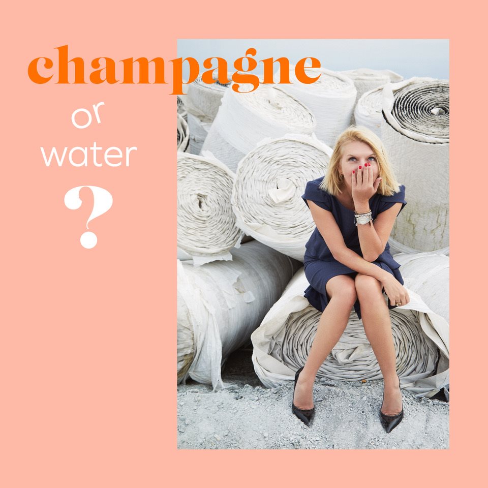 Liane Champagne or Water