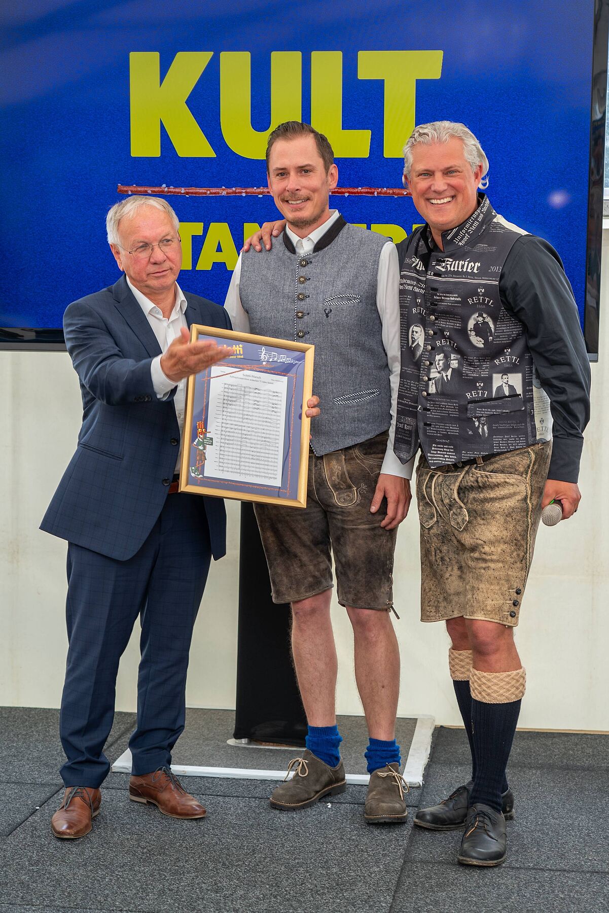 Bürgermeister Josef Ober, Markus Gutmann und Markus Marek
