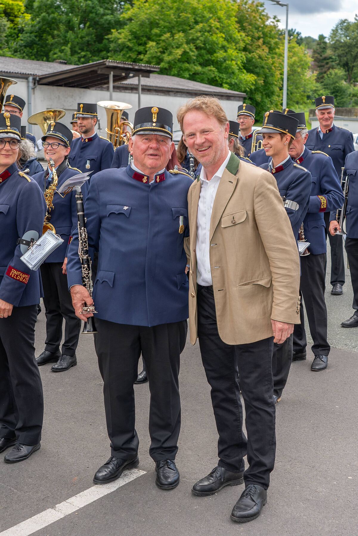 Stadtmusik Feldbach mit Komponist Dieter Schickbichler