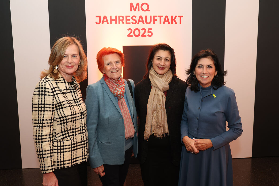 Bettina Leidl (Direktorin MQ), Ursula Pasterk (Kulturmanagerin, ehem. Kulturstadträtin Wien), Veronika Kaup-Hasler (Kulturstadträtin Wien), Danielle Spera (Kulturmanagerin, ehem. Direktorin Jüdisches Museum Wien)